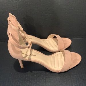 Lulus Blush Suede Heels